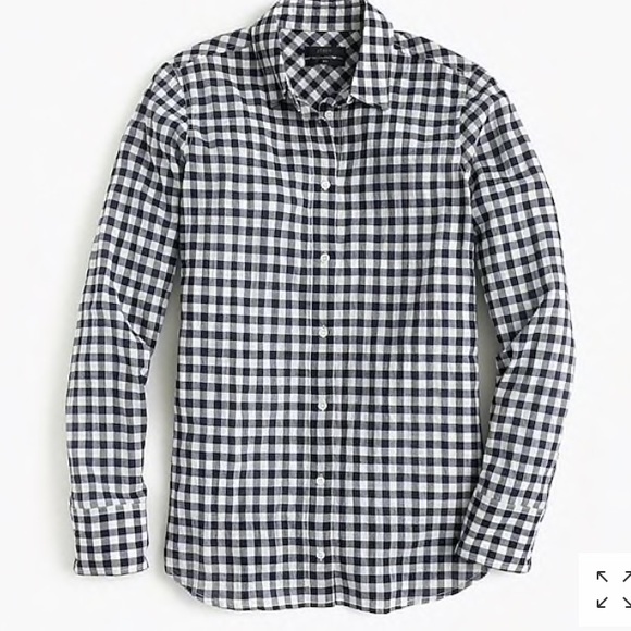 J. Crew Tops - 🍁🍁FALL SALE J.Crew navy and white gingham shirt
